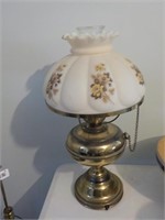 Brass coated Fenton shade lamp 18" Elec LR