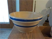 Yellow ware bowl 14" dia 6" high LR