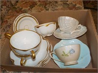 Assorted cups and saucers LR