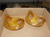 2 4.5" chicken nests amber LR Each x 2 Each x 2