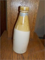 8" 2 tone stoneware bottle LR