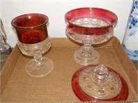 Thumbprint goblet & cov. Compote TV RM