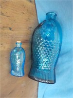 2 Blue fish bottles TV RM