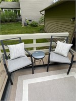 Patio chairs and stand
