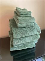 Green towels