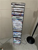 Large amount of DVDs and stand