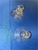 elegant glass candleholders