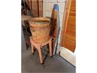 Bushel Baskets, Stool, Ironing Board