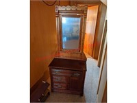 Wood Cabinet w/ Mirror