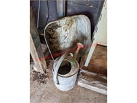 Galvanized Tub & Watering Can