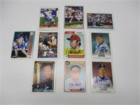 Lot of (10) HOF Autographed Baseball Cards