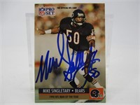 Mike Singletary Autographed Card
