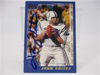 John Unitas Autographed Card
