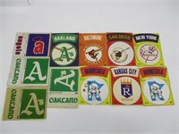 (11) 1972 Fleer Baseball Cloth Stickers