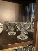Vintage Collection of Etched Sorbet Dishes