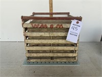 Antique Wooden Egg Crate W/ Holders