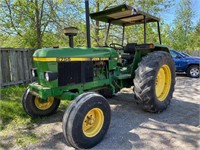 1992 John Deere 2755 diesel tractor
