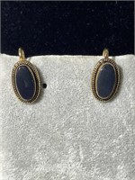 Pair of Black Stone Earrings