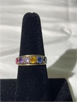 10K Yellow Gold Multi Colored Stone Lady's Ring