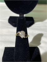 14K Yellow Gold Ring With CZ Stone