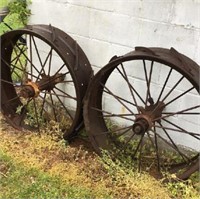 Set of 2 steel wheels, 34 inch