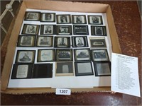 (25) Thomas Edison Glass Slides