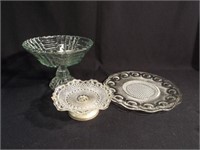Clear Glass Serving Pieces (3)
