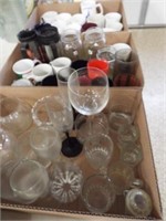 Glasses, Mugs, Cups - 3 boxes