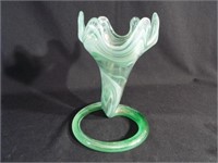 Blown Glass Green Vase