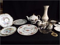 Anniversary Plates, Vase, Pieces (15+)