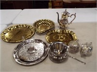 Serving Pieces - silver, gold tones (10)