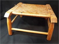Wood Bench, Woven Top