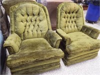 Rocking, Swivel Chairs, Green  (2)
