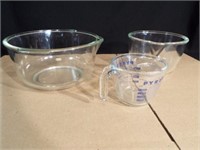 Sunbeam Glasbake Bowls (2), Pyrex Cup