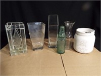 Vases, Jar, Bottles (6)