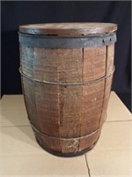 Wood Barrel, 18" x 12"