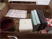 Candles, Holders - 2 boxes
