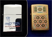 (2) Like New Zippo Lighters