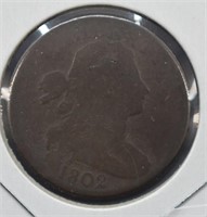 1802 U.S. Draped Bust Large Cent Coin