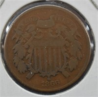 1866 U.S. Two Cent Coin