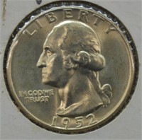 1952 Uncirculated Washington Silver Quarter