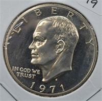 1971 Uncirculated PROOF Silver Ike Dollar