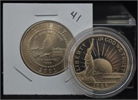 1986 & 2001 Proof Half Dollar Coins