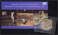 Uncirculated First Men On Moon $5 Dollar Proof Coi