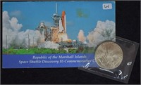Uncirculated Space Shuttle Discovery $5 Dollar Pro