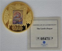 24 K Gold CLAD Lord's Prayer Proof Coin