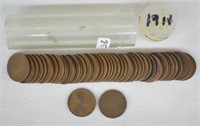 1911 Lincoln Wheat Cent Roll; 49 pcs.