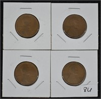 1916, 1917, 1918-D, 1919-S Lincoln Wheat Cents