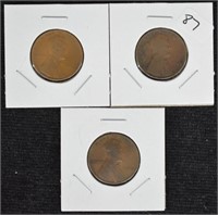1912 & Two 1910 Lincoln Wheat Cents