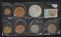 1964 Mexico Uncirculated Mint Set W/ Silver Peso